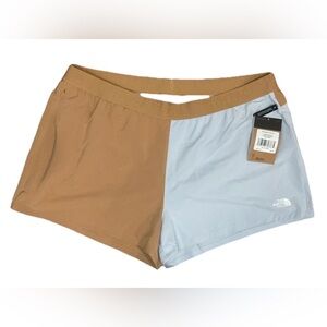 The North Face Women’s Wander Shorts Brown/Tan And Light Blue Size XXL NWT